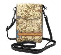 GGNKDL Sac à bandoulière avec impression Treasure Labyrinthe, sac pour téléphone portable, petit portefeuille pour femme, un cadeau pratique adapté pour les sorties, l'exercice et le shopping