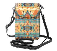GGNKDL Sac à bandoulière avec impression triangulaire circulaire pour téléphone portable, petit portefeuille pour femme, un cadeau pratique adapté pour les sorties, l'exercice et le shopping
