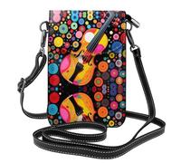 GGNKDL Sac à bandoulière avec imprimé graphique à pois violon, sac pour téléphone portable, petit portefeuille pour femme, un cadeau pratique adapté pour les sorties, l'exercice et le shopping