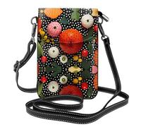 GGNKDL Sac à bandoulière imprimé à pois végétaux, sac pour téléphone portable, petit portefeuille pour femme, un cadeau pratique adapté pour les sorties, l'exercice et le shopping