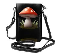 GGNKDL Sac à bandoulière imprimé champignon cottage, sac pour téléphone portable, petit portefeuille pour femme, un cadeau pratique adapté pour les sorties, l'exercice et le shopping