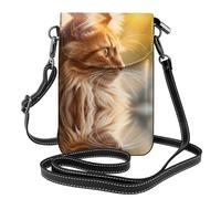 GGNKDL Sac à bandoulière imprimé chat tête vers le bas, sac pour téléphone portable, petit portefeuille pour femme, un cadeau pratique adapté pour les sorties, l'exercice et le shopping