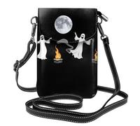 GGNKDL Sac à bandoulière imprimé fantôme dansant, sac pour téléphone portable, petit portefeuille pour femme, un cadeau pratique adapté pour les sorties, l'exercice et le shopping