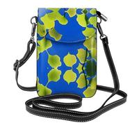 GGNKDL Sac à bandoulière imprimé Ginkgo Biloba, sac pour téléphone portable, petit portefeuille pour femme, un cadeau pratique adapté pour les sorties, l'exercice et le shopping