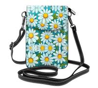 GGNKDL Sac à bandoulière imprimé marguerite blanche, sac pour téléphone portable, petit portefeuille pour femme, un cadeau pratique adapté pour les sorties, l'exercice et le shopping