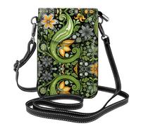 GGNKDL Sac à bandoulière imprimé végétatif, sac pour téléphone portable, petit portefeuille pour femme, un cadeau pratique adapté pour les sorties, l'exercice et le shopping