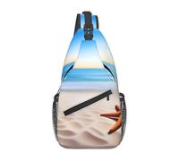 GGNKDL Sac à bandoulière motif plage étoiles de mer terres pour homme et femme, adapté pour les sacs de fitness et les randonnées