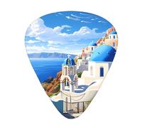 GGNKDL Santorini Lot de 12 médiators de guitare avec trois épaisseurs pour guitare basse et ukulélé