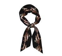 GGNKDL Simple Petite table à thé Imprimés Foulard en satin pour femme Accessoires de vêtements
