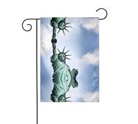 GGNKDL Statue de la Liberté en impression NYC Drapeau de jardin Décoration extérieure Convient pour toutes les saisons 30,5 x 45,7 cm