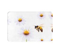 GGNKDL Tapis de sol antidérapant Busy Bees Collecting Honey Printing pour intérieur et extérieur, convient pour les entrées de chambre à coucher et de salle de bain, 40,6 x 61 cm