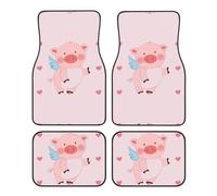 GGNKDL Tapis de sol de voiture avec impression de cochon volant avec avant et arrière antidérapants pour voitures, camions et SUV