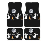 GGNKDL Tapis de sol de voiture avec impression fantôme dansant avec avant et arrière antidérapants adaptés pour les voitures, camions et SUV