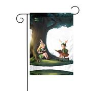 GGNKDL The Elf of Learning Magic Books Drapeau de jardin Décoration extérieure Convient pour toutes les saisons 30,5 x 45,7 cm