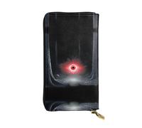 GGNKDL The Eye of Terror in the Forest Print Portefeuille long en cuir pour femme Grande capacité avec fermeture éclair