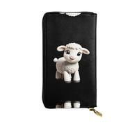 GGNKDL The Sheep Print Portefeuille long en cuir pour femme Grande capacité avec fermeture éclair