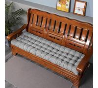 GGoty Coussin de Banc épais 2/3 Places,80/100cm Coussin de Banc de Jardin en Coton Coussin de siège rectangulaire pour balançoire/Patio/Maison/Sofa (80x40cm,Gris)