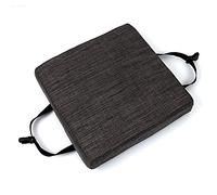 GGoty Coussin de chaise carré épais de 5/8 cm, coussin antidérapant pour chaise de salle à manger, maison, école, tabouret (35 x 35 x 8 cm, gris foncé)