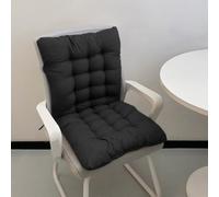 GGoty Coussin de Chaise épais de 8cm avec Dossier, Coussin de Fauteuil, Coussin de siège arrière, Coussin de siège en Coton pour Le Jardin, Le Fauteuil de détente et Le Bureau (100x40cm,Noir)