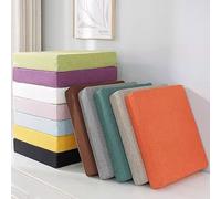 GGoty Coussin de siège de Chaise Souple Coussin de siège de Tabouret de Chaise épais,Coussins de siège de Chaise carrés pour l'intérieur, l'extérieur et Le Bureau à Domicile. (30x30x5cm,Gris Clair)