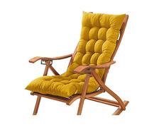 GGoty Coussin épais pour Chaise Longue,Coussin de siège de Banc de Jardin,Coussin de Chaise Longue antidérapant pour intérieur/extérieur/Banc/Jardin/Patio/balançoire (110 * 50cm,Jaune)