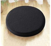 GGoty Coussins ronds pour chaises de salle à manger, de jardin, pour intérieur ou extérieur, pour bureau, maison, cuisine (45 x 45 x 5 cm, noir)