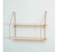 GGoty Étagère Murale décorative étagères flottantes en Bois,1/2/3/4 étagère pivotante de Rangement Murale en Corde de Jute Faite à la Main Niveaux pour Le Bureau du Salon (Couches A-2,50 * 15CM)