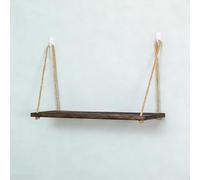 GGoty Étagère Murale décorative étagères flottantes en Bois,1/2/3/4 étagère pivotante de Rangement Murale en Corde de Jute Faite à la Main Niveaux pour Le Bureau du Salon (Couches B-1,50 * 15CM)
