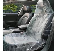 GGoty Housses de siège de voiture jetables en plastique transparent, protection ultra-épaisse anti-poussière pour véhicule, housse de siège de voiture pour la conduite (lot de 50 pièces)