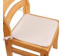 GGoty Lot de 2/4/6 coussins de chaise, coussin fin pour siège carré de 40 x 40 cm, coussin doux antidérapant pour chaise intérieure et extérieure pour maison, jardin, bureau (6 pièces, beige)