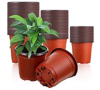 GGOUPTY Lot de 100 pots de fleurs, en plastique, 9 cm, pour plantes succulentes et petites plantes
