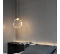 GGQEM Lampe Suspendue en Cristal LED 10 W Moderne pour Chambre à Coucher, Lampe de Chevet, lumière Chaude 3000 K - Lampe Suspendue Design décorative pour Salon, Cuisine, escaliers 13 cm,