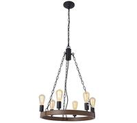 GGQEM Luminaires Suspendus, lustres de Ferme pour salles à Manger Lustre Moderne en Roue de Chariot pour luminaire pour Chambre à Coucher, Couloir, Cuisine, Salon, Bar