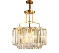 GGQEM Lustres en Cristal Modernes Europe du Nord Tout en Bronze Cristal lumière Salon plafonnier Restaurant Chambre chaleureuse hôtel lumière Luxe Suspension lumières Pleines d'étoiles