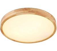 GGQEM Plafonnier LED Rond en Bois Massif à encastrer, 12", plafonnier Nordique Minimaliste Moderne avec Bois Acrylique pour Chambre à Coucher-Tricolore 30 cm-18 W, nom de la Taille : 50