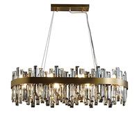 GGQEM Plafonnier Suspendu, Lustre en Cristal Lustre en Cristal Lumière de Restaurant Lustre LED de Luxe Compatible avec la décoration de Salle à Manger de Salon Lustre en Cristal