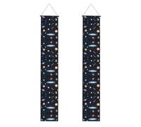 GGsdaf Bannière décorative imprimée « The Solar Family », extra large pour salle de classe, jardin, restaurant