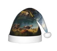 GGsdaf Chapeaux de Noël à motif forêt pastorale pour enfants, adaptés pour les costumes de Noël, les cadeaux de fête et les tenues de vacances.