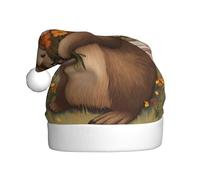 GGsdaf Chapeaux de Père Noël amusants à motifs de marmotte - Parfait pour les fêtes de Noël, le Nouvel An et les décorations de fête d'entreprise