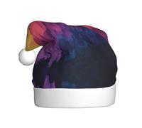 GGsdaf Chapeaux de Père Noël Vaporwave à motifs dégradés - Parfait pour les fêtes de Noël, le Nouvel An et les décorations de fête d'entreprise