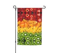 GGsdaf Drapeau de jardin à motif fruits frais (30,5 x 45,7 cm) pour balcons, terrasses, arrière-cours et pelouses