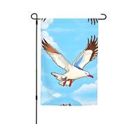 GGsdaf Drapeau de jardin à motif mouettes volantes (30,5 x 45,7 cm) pour balcons, terrasses, arrière-cours et pelouses