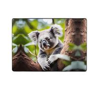 GGsdaf Happy Cute Koala Prints Tapis doux 203,2 x 147,3 cm, convient pour le salon, le bureau, le balcon et la chambre à coucher.