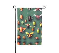 GGsdaf Insect Atlas Drapeau de jardin à motifs (30,5 x 45,7 cm) pour balcons, terrasses, arrière-cours et pelouses
