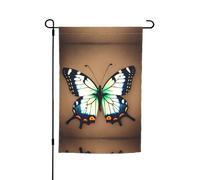 GGsdaf Joli drapeau de jardin à motif papillon (30,5 x 45,7 cm) pour balcons, terrasses, arrière-cours et pelouses