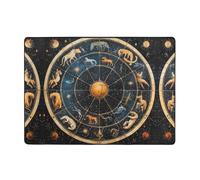 GGsdaf Tapis doux avec impression de symboles du zodiaque, 203,2 x 147,3 cm, convient pour le salon, le bureau, le balcon et la chambre à coucher.