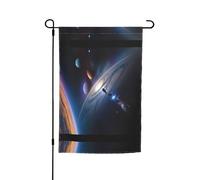 GGsdaf Un drapeau de jardin fascinant à motifs univers (30,5 x 45,7 cm) pour balcons, terrasses, arrière-cours et pelouses