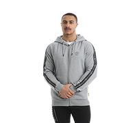 GGSWT084 de Gym Royaume-Uni Hommes Or Workout Formation Chandail à Capuchon avec Fermeture éclair Capuche, Gris Marl, S