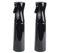 GGTTNRT Lot de 2 vaporisateurs d'eau vides - 300 ml - Réutilisables - Pour la coiffure, le nettoyage de la maison, les plantes, les soins de la peau - Noir