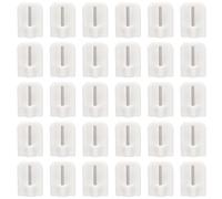 GGTTNRT Lot de 30 crochets à rideaux autocollants sans perçage pour tringles à rideaux, crochets décoratifs